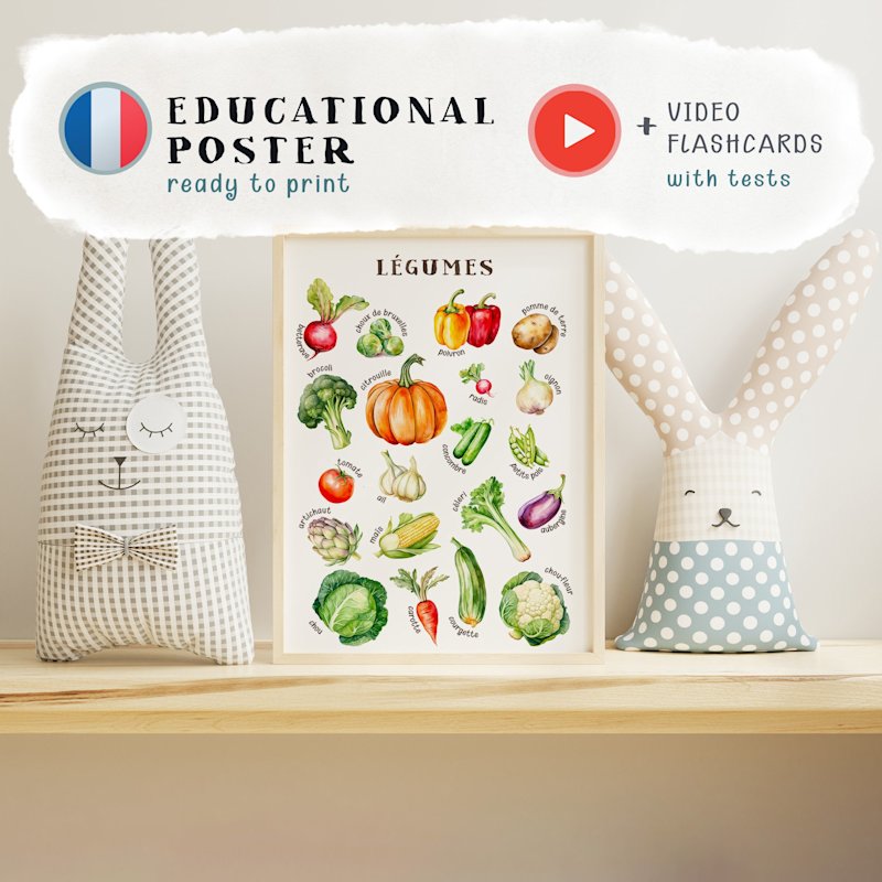 affiche-legumes-enfants-francais-o - Image 1