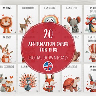positive-affirmations-kids-pdf-animal - Image 1