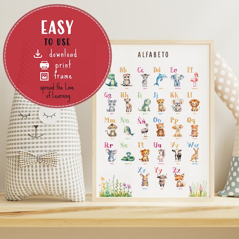 spanish-alphabet-animal-poster - Image 4