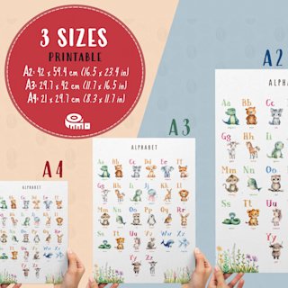 animal-alphabet-poster-kids-watercolor - Image 4