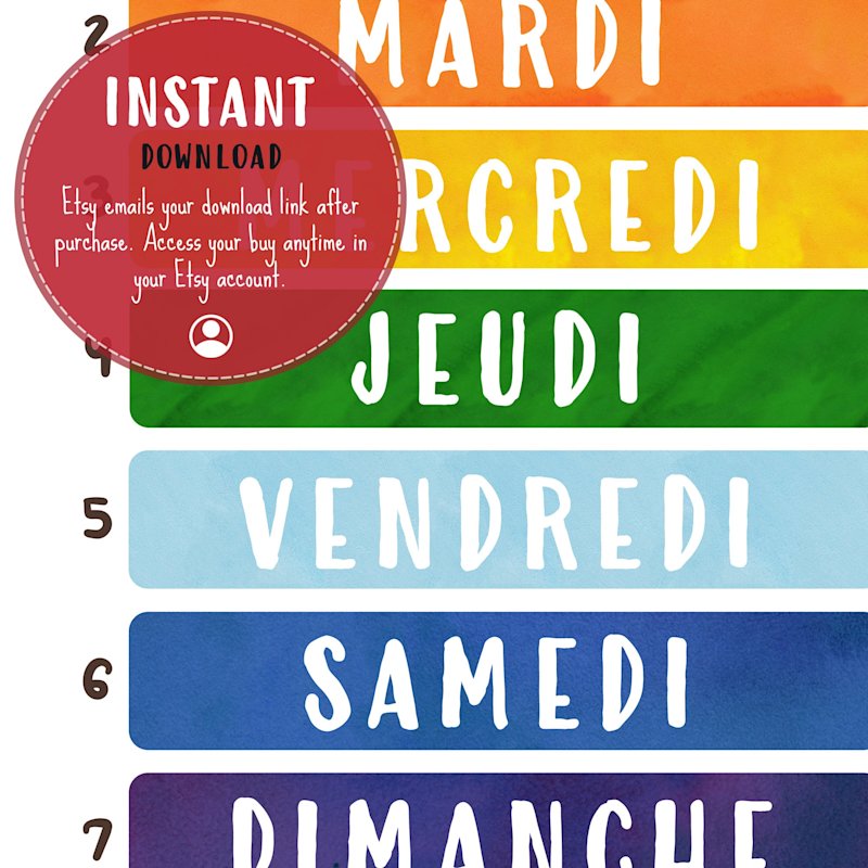 affiche-jours-semaine-francais-enfants-o - Image 4