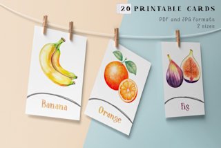 fruits-flashcards-kids-printable - Image 2