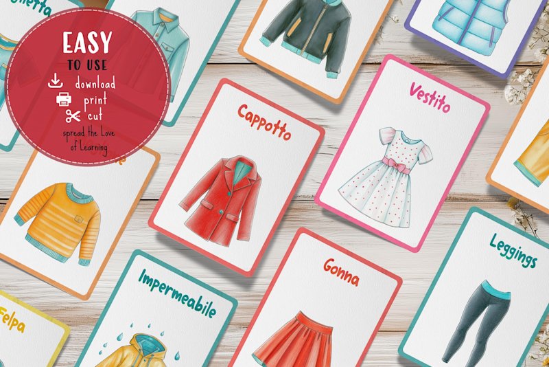 flashcard-vestiti-bambini-italiano - Image 8
