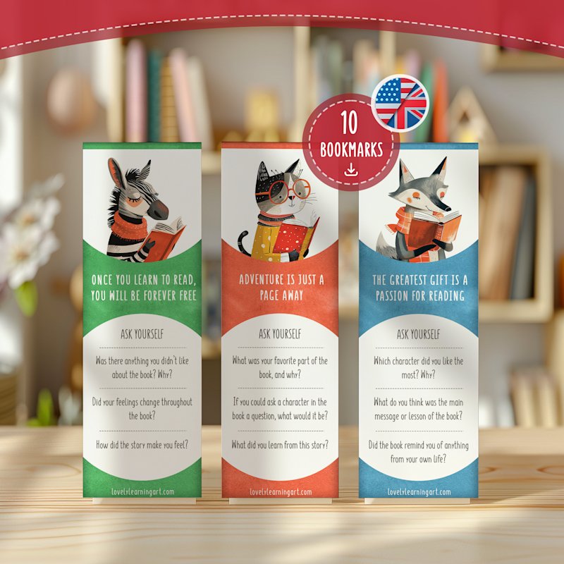 animal-bookmarks-for-kids-reading - Image 1