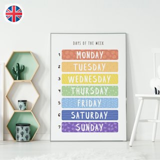 days-of-the-week-poster-watercolor-kids - Image 4