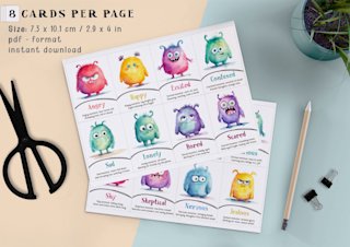 monster-emotion-flashcards-kids-learning - Image 4