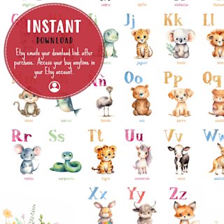 spanish-alphabet-animal-poster - Image 3