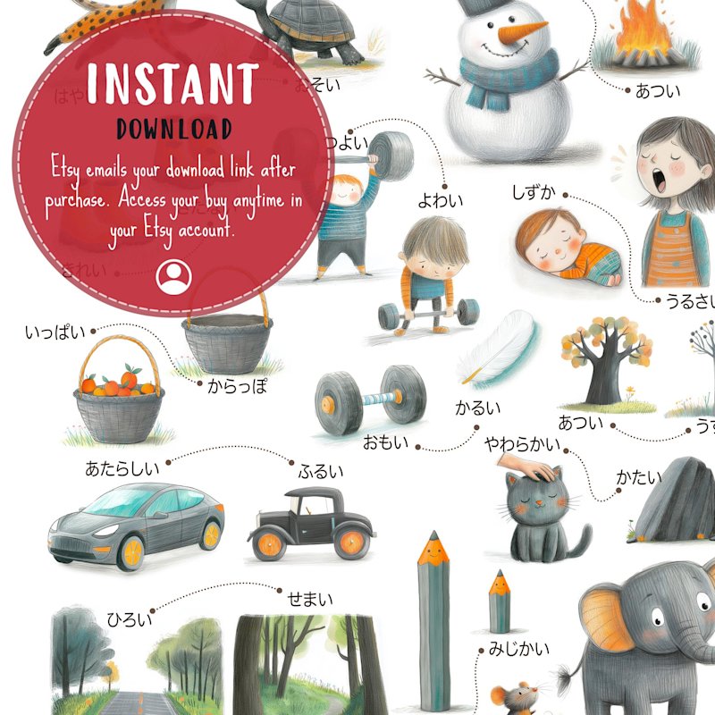 japanese-opposites-poster-educational - Image 3