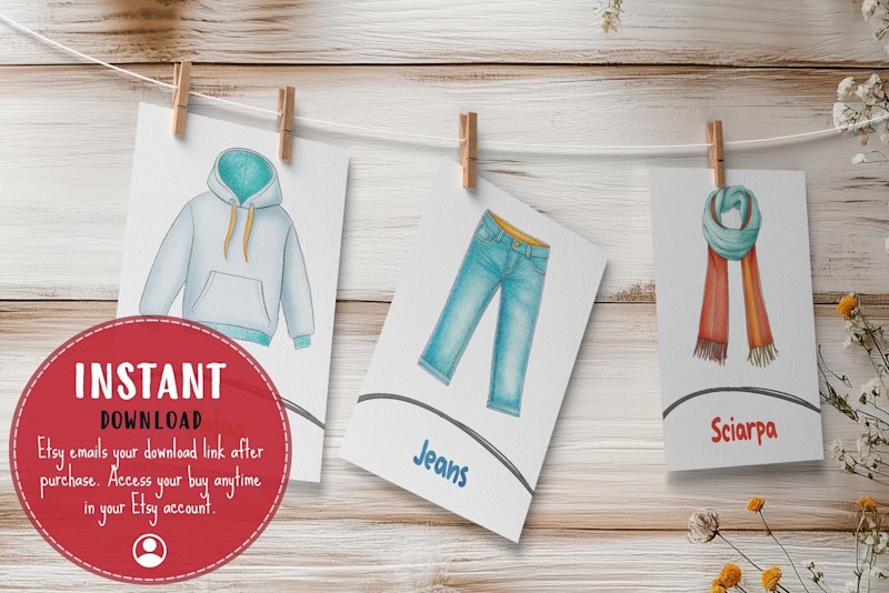 flashcard-vestiti-bambini-italiano - Image 3