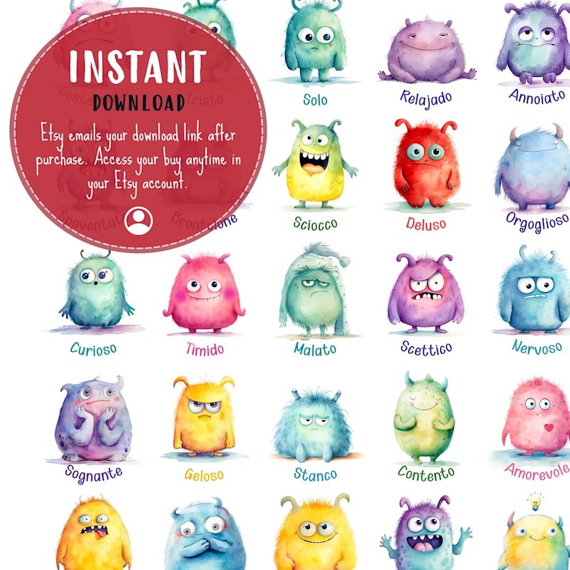 poster-emozioni-italiano-bambini-mostri - Image 2