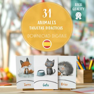 tarjetas-animales-espanol-31-flashcards - Image 1