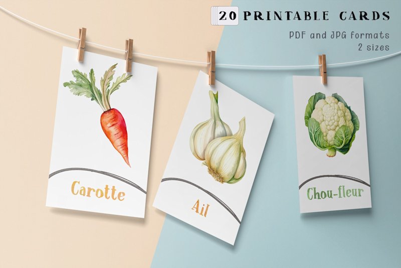cartes-flash-legumes-enfants-francais-o - Image 2