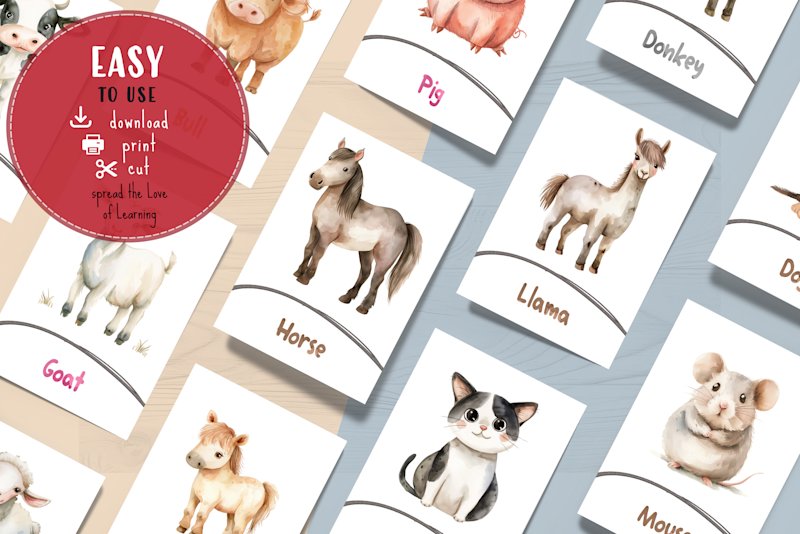 farm-animals-flashcards-kids-montessori - Image 6