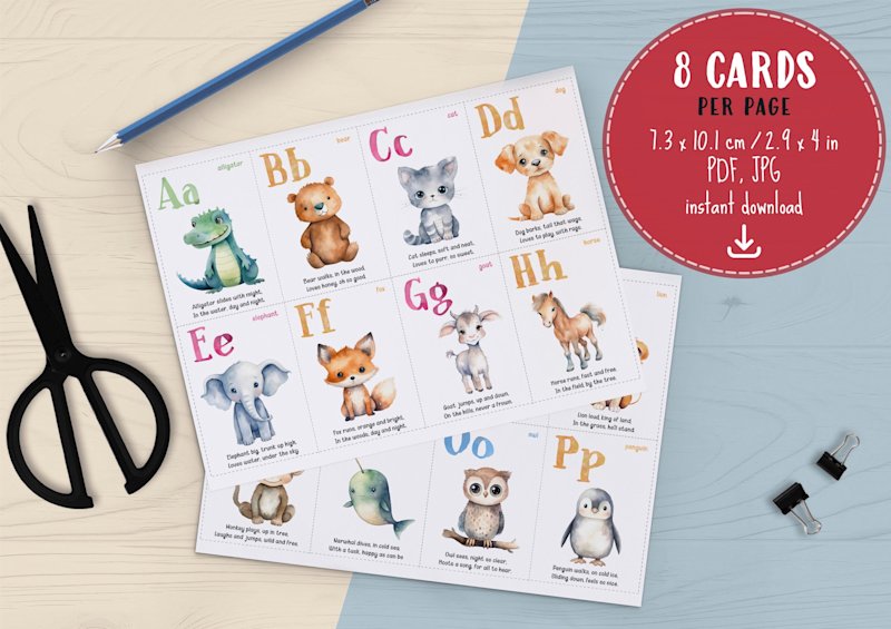 animal-alphabet-flashcards-with-rhymes - Image 4