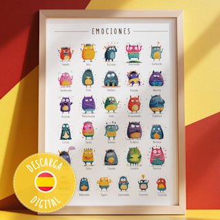 spanish-emotions-monster-poster - Image 1