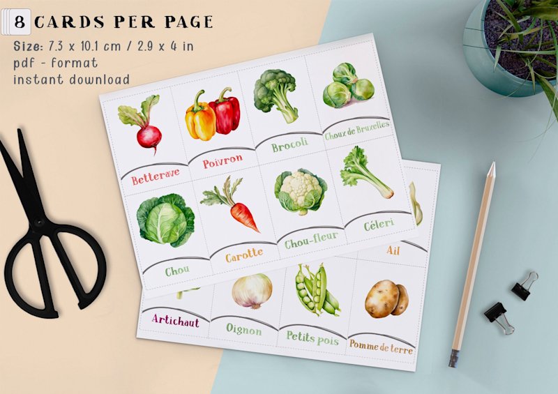 cartes-flash-legumes-enfants-francais-o - Image 4