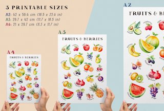 fruits-poster-kids-watercolor - Image 2