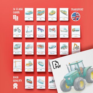transport-flashcards-kids-printable - Image 1