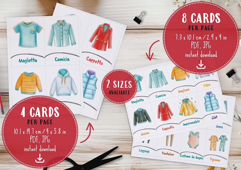 flashcard-vestiti-bambini-italiano - Image 2