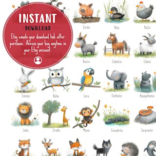 spanish-animal-poster-farm-wild-animals - Image 3