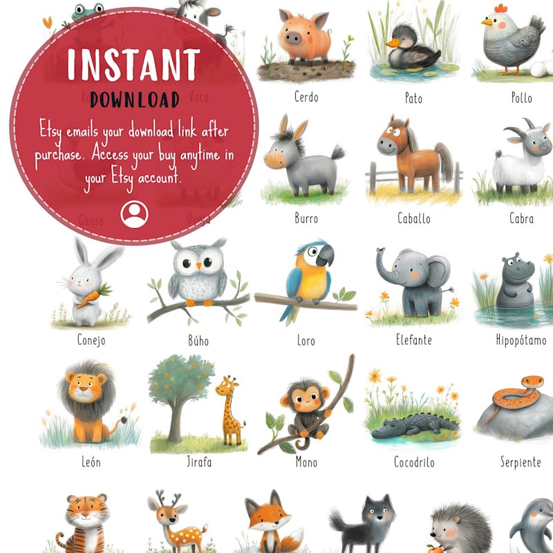 spanish-animal-poster-farm-wild-animals - Image 3