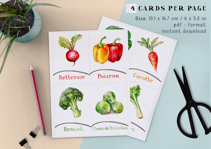 cartes-flash-legumes-enfants-francais-o - Image 3
