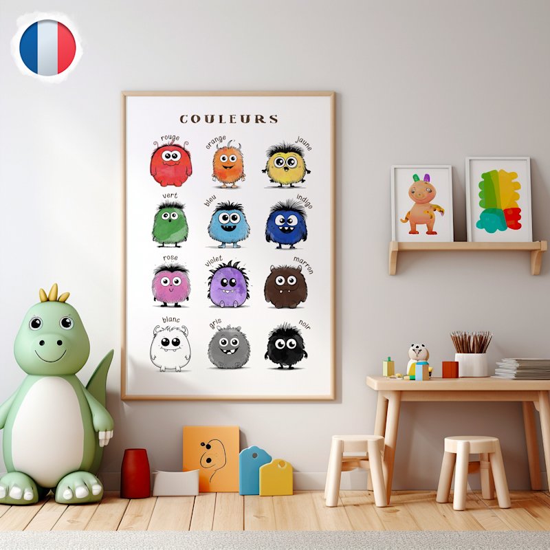 affiche-couleurs-enfants-francais-o - Image 3