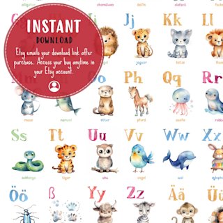 alphabet-poster-tiere-deutsch-german-abc - Image 6