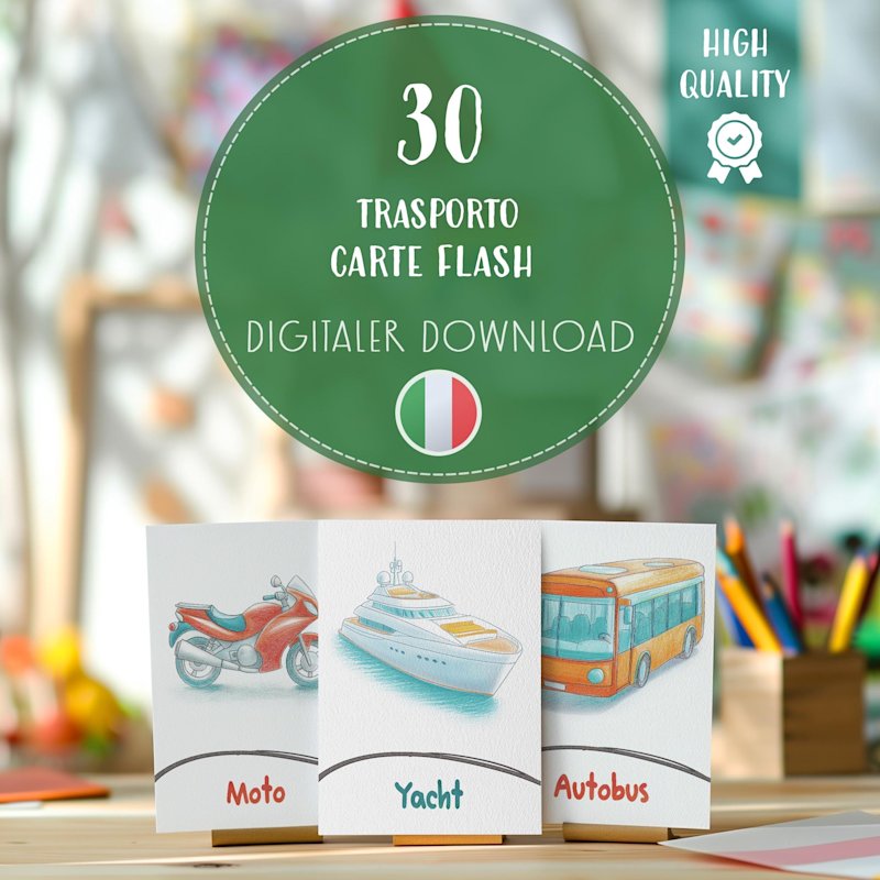 flashcard-trasporti-italiano-veicoli - Image 1