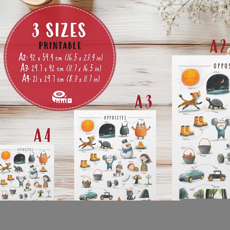 opposites-poster-kids-adjectives - Image 2