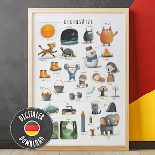 gegensatze-poster-kinder-deutsch-o - Image 1