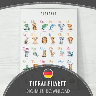 alphabet-poster-tiere-deutsch-german-abc - Image 1