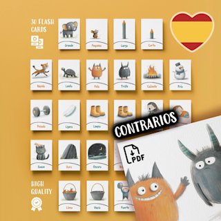 tarjetas-opuestos-espanol-flashcards - Image 1
