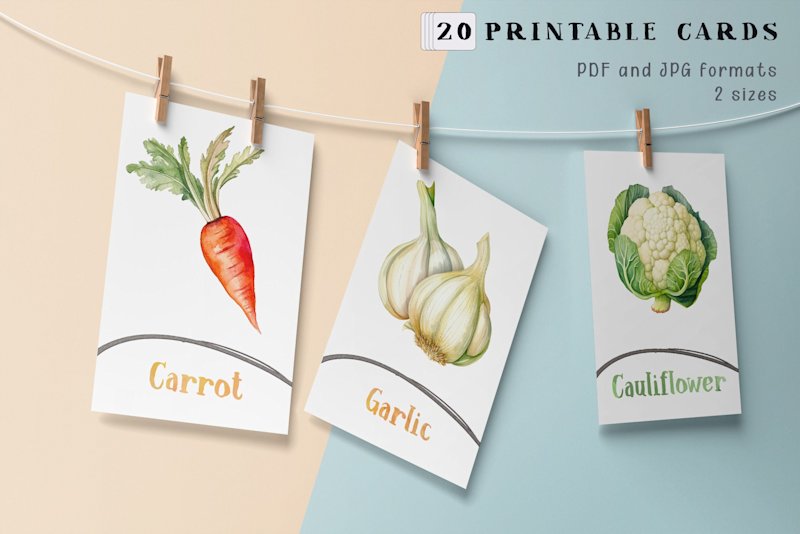 vegetable-flashcards-kids-printable - Image 2