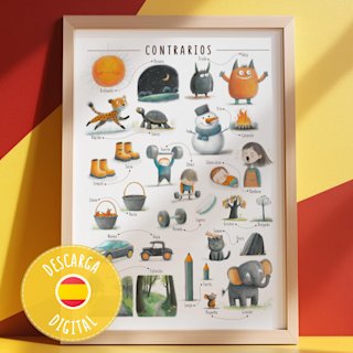 spanish-opposites-poster-adjectives-for - Image 1