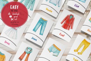 clothes-flashcards-kids-30-printable - Image 4