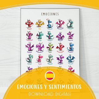 spanish-emotions-poster-dragon-feelings - Image 1