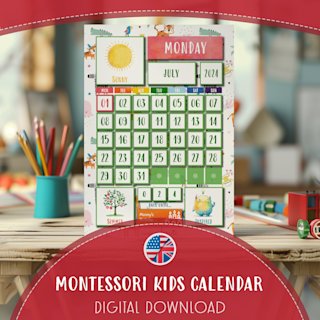 interactive-kids-calendar-montessori - Image 1