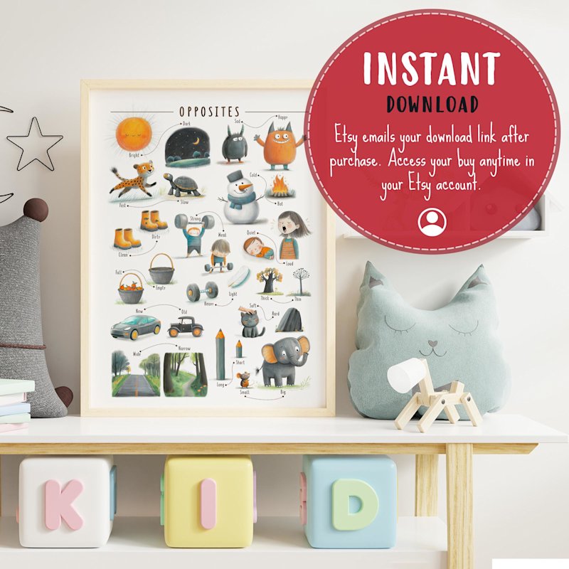 opposites-poster-kids-adjectives - Image 7