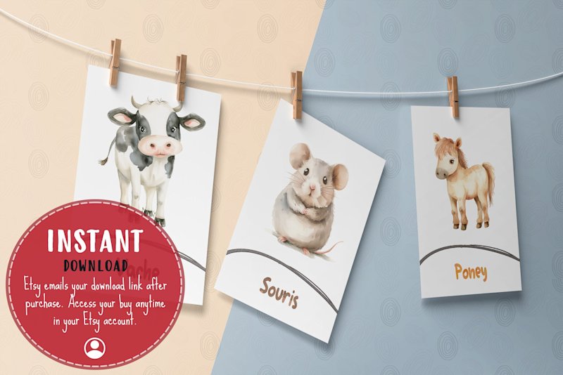 cartes-animaux-ferme-francais-o - Image 5