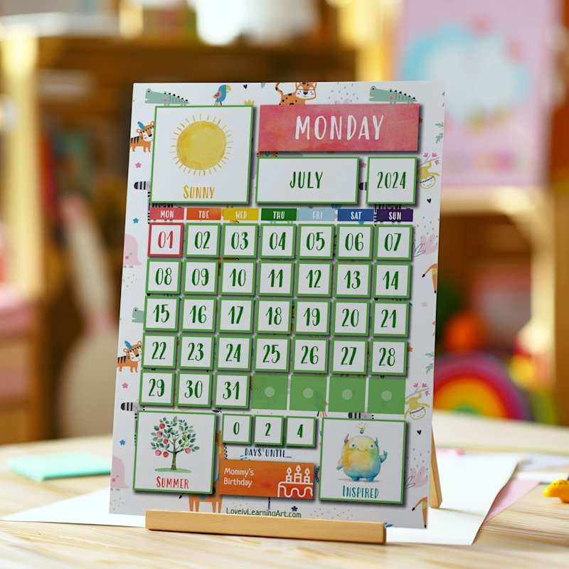interactive-kids-calendar-montessori - Image 6