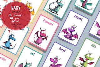 dragon-emotions-flashcards-kids-english - Image 3