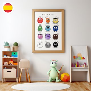 spanish-colors-poster-cute-monsters - Image 3