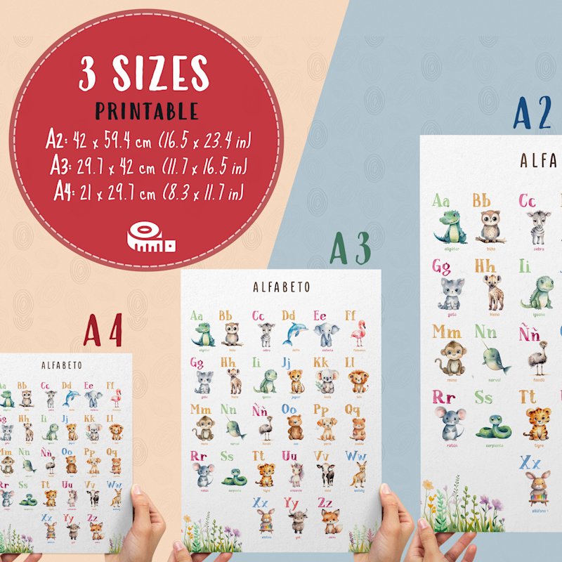 spanish-alphabet-animal-poster - Image 2