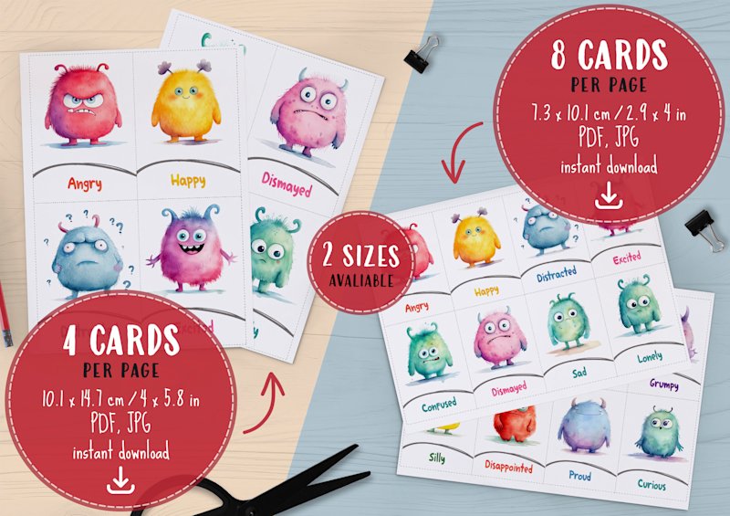 monster-emotions-flashcards-kids - Image 3