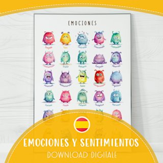 spanish-emotions-poster-watercolor - Image 1