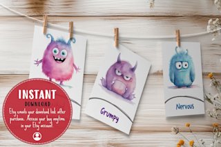 monster-emotions-flashcards-for-kids - Image 3