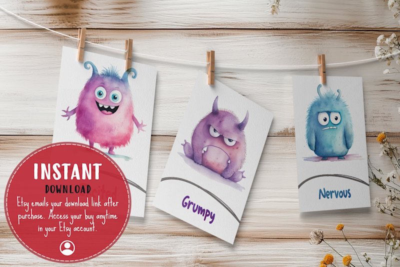 monster-emotions-flashcards-for-kids - Image 3