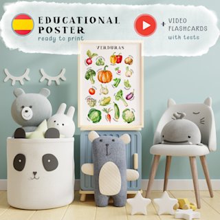 vegetables-spanish-poster-watercolor - Image 1