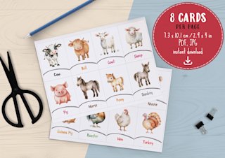 farm-animals-flashcards-kids-montessori - Image 3